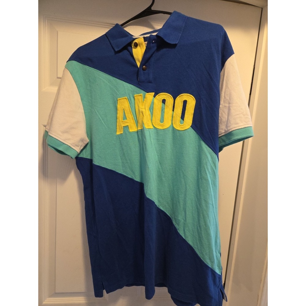 Akoo‎ Men's Hayti Striped Polo Small Shirt Multicolor Spring Bouquet